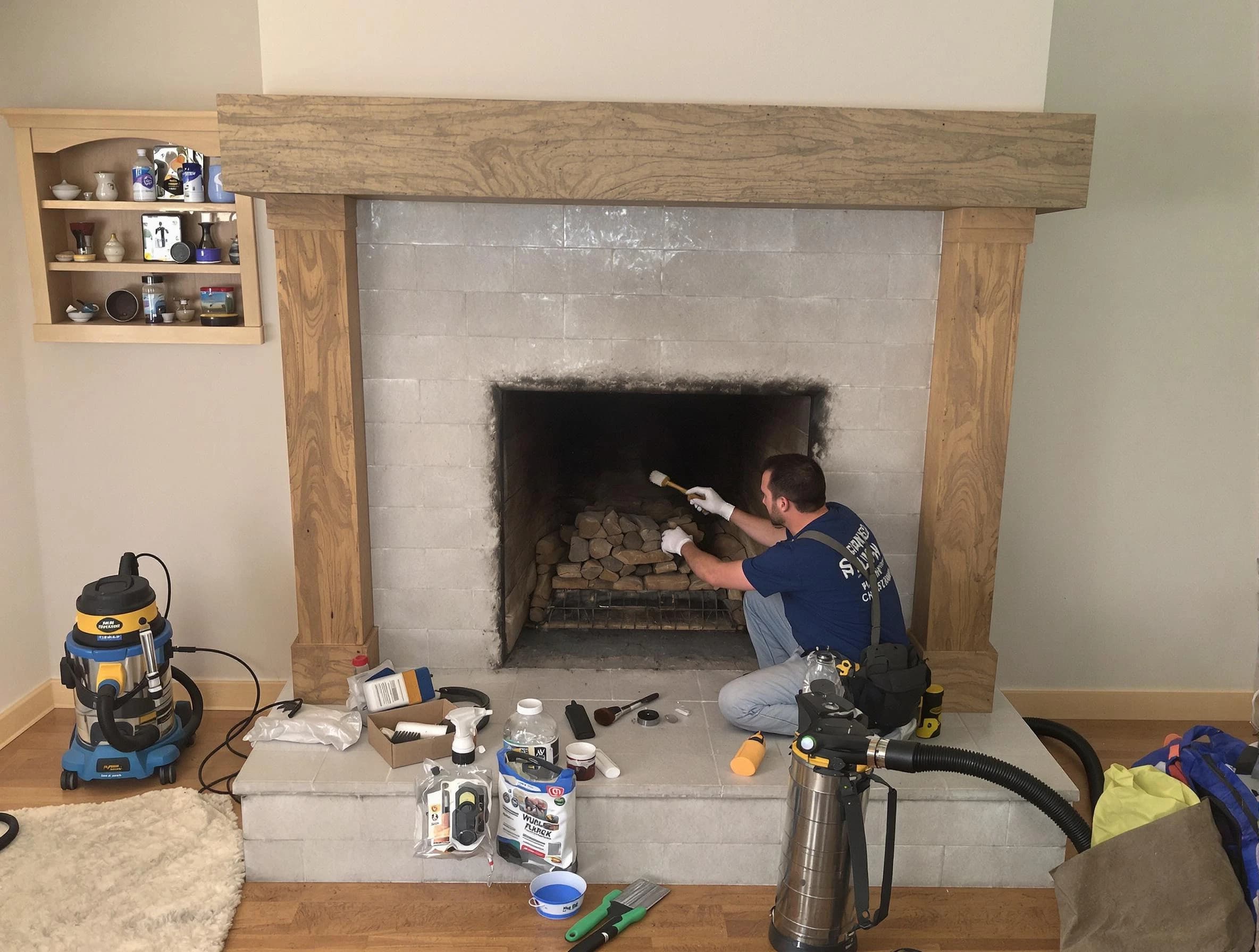 Detailed creosote removal process by Midwest City Chimney Sweep in Midwest City, OK