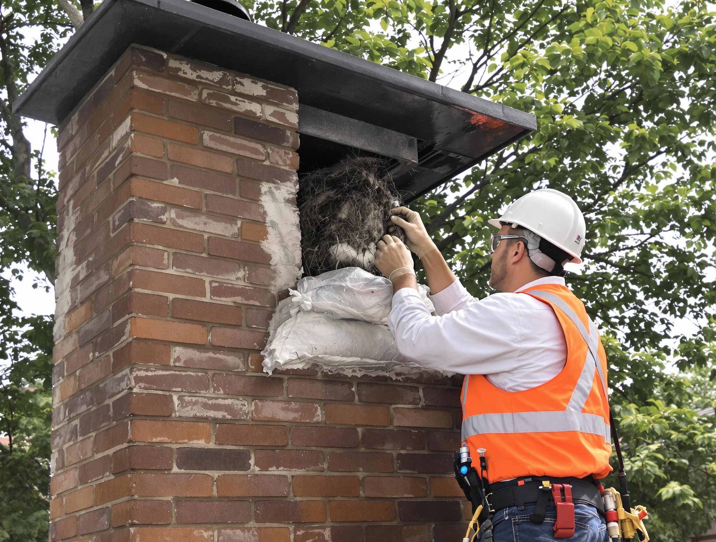 Humane removal of debris and animals by Midwest City Chimney Sweep in Midwest City, OK