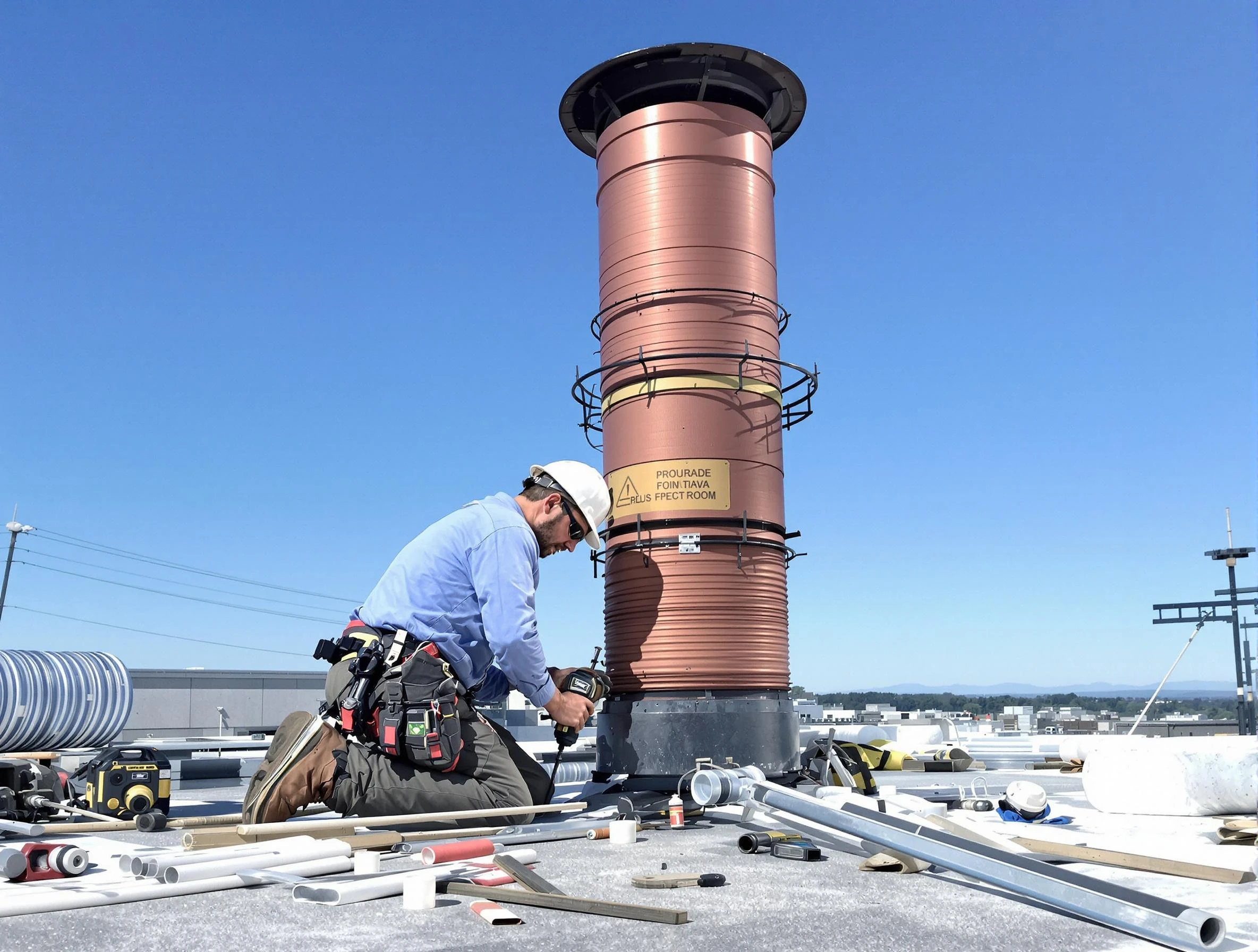 Installed chimney liner by Midwest City Chimney Sweep in Midwest City, OK