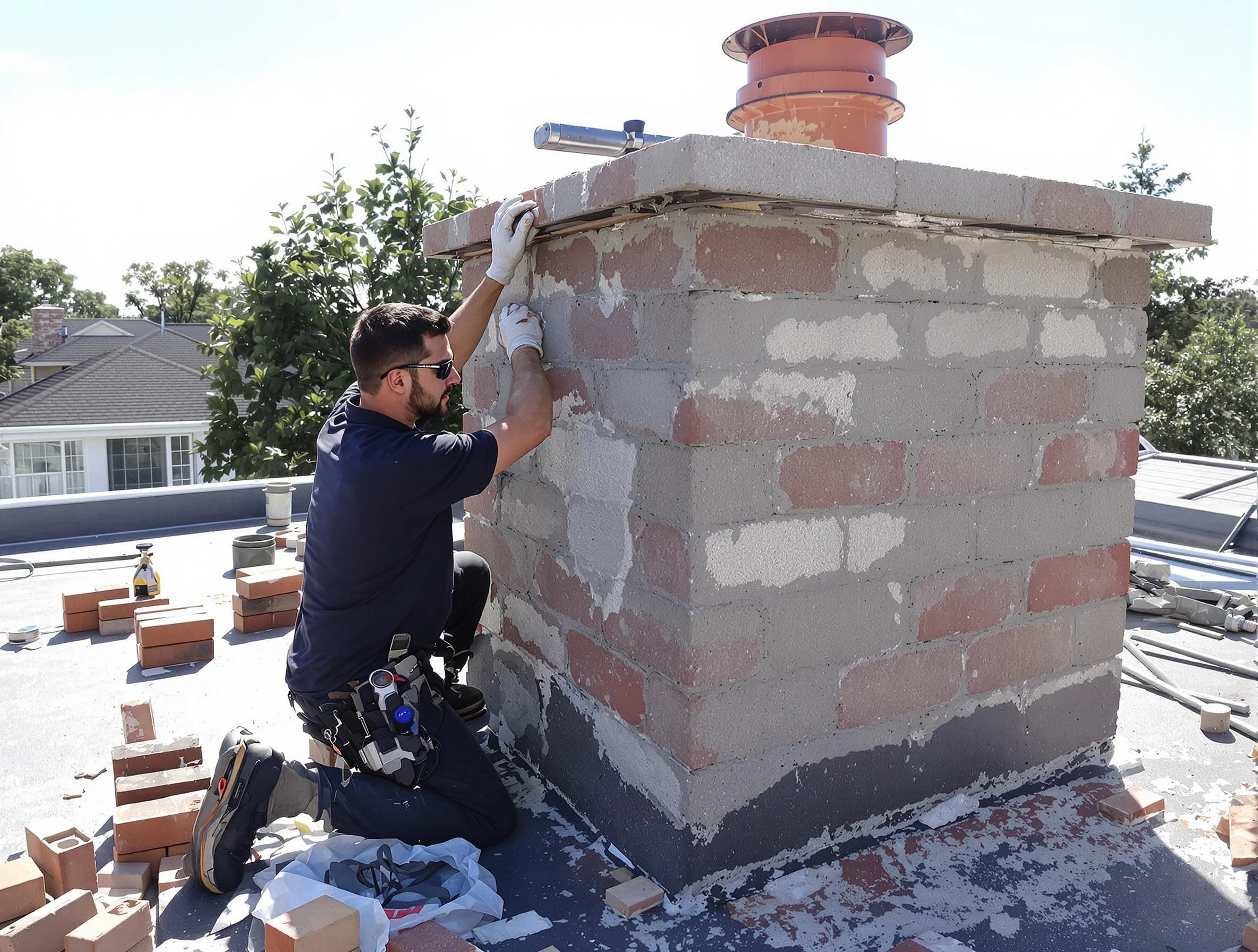 Advanced chimney repair process by Midwest City Chimney Sweep in Midwest City, OK