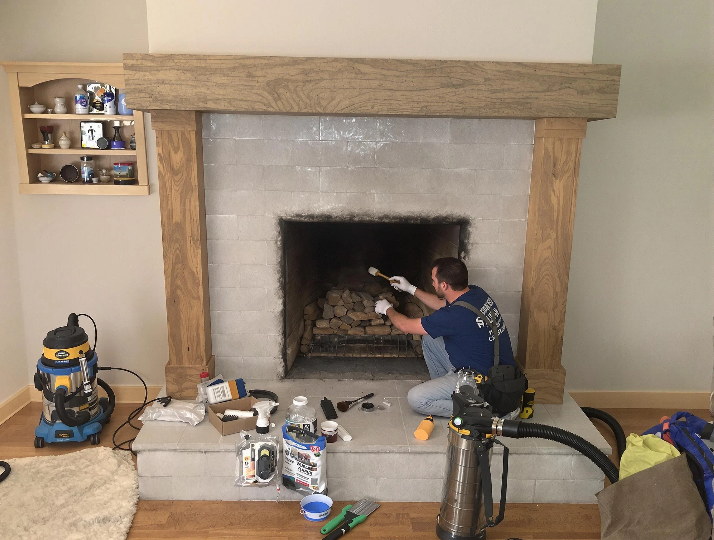 Detailed creosote removal process by Midwest City Chimney Sweep in Midwest City, OK